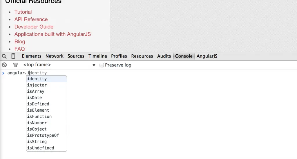 Browser Console Code Complete