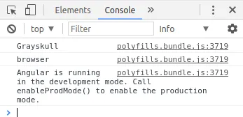 Console browser Angular Electron Console
