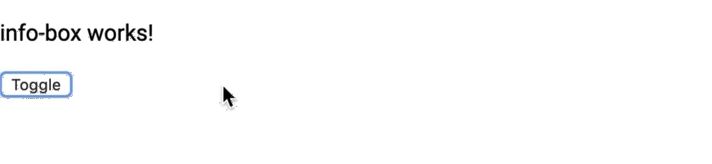 Animation of the basic show and hide info box